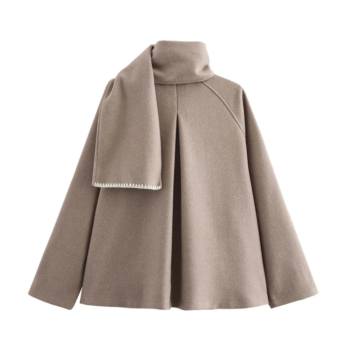 ELENA Oversized Sjaal-Kraag Jas