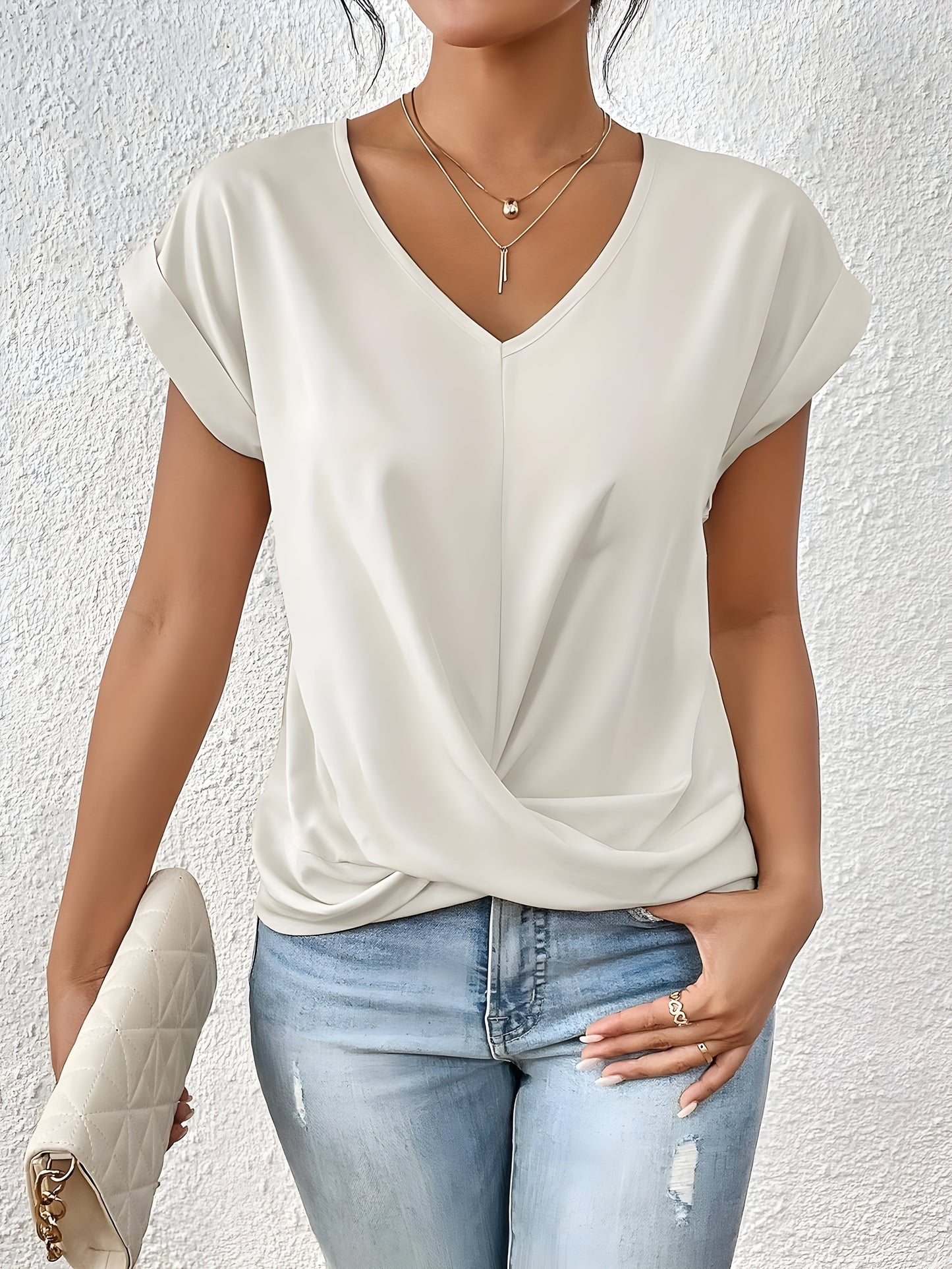 ZIVA Casual T-shirt met V-hals