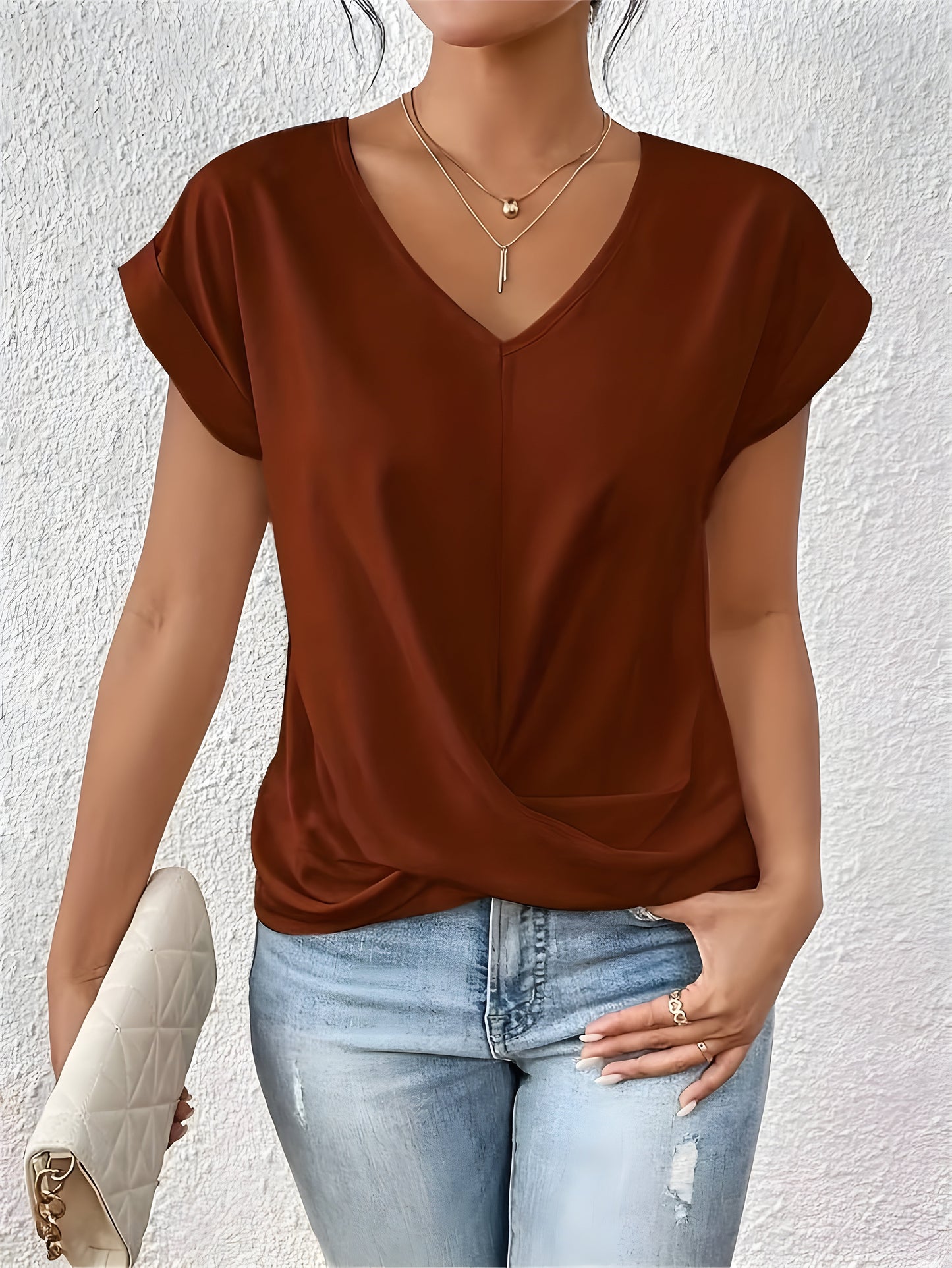 ZIVA Casual T-shirt met V-hals