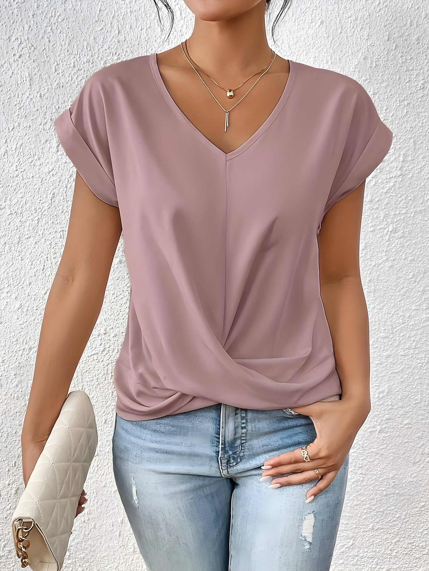ZIVA Casual T-shirt met V-hals