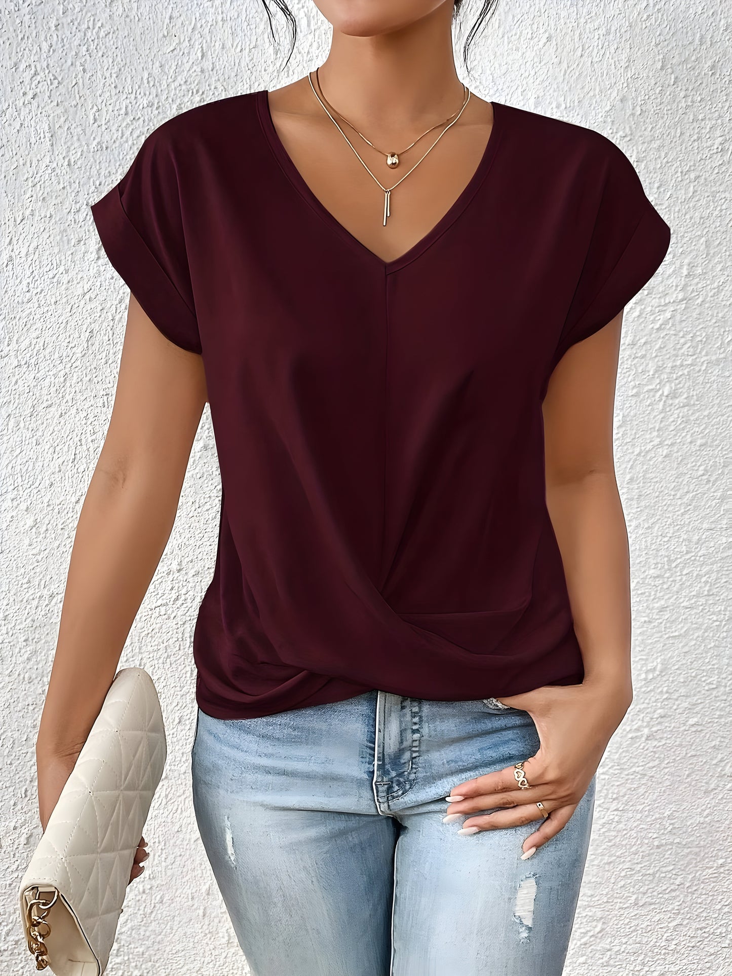 ZIVA Casual T-shirt met V-hals