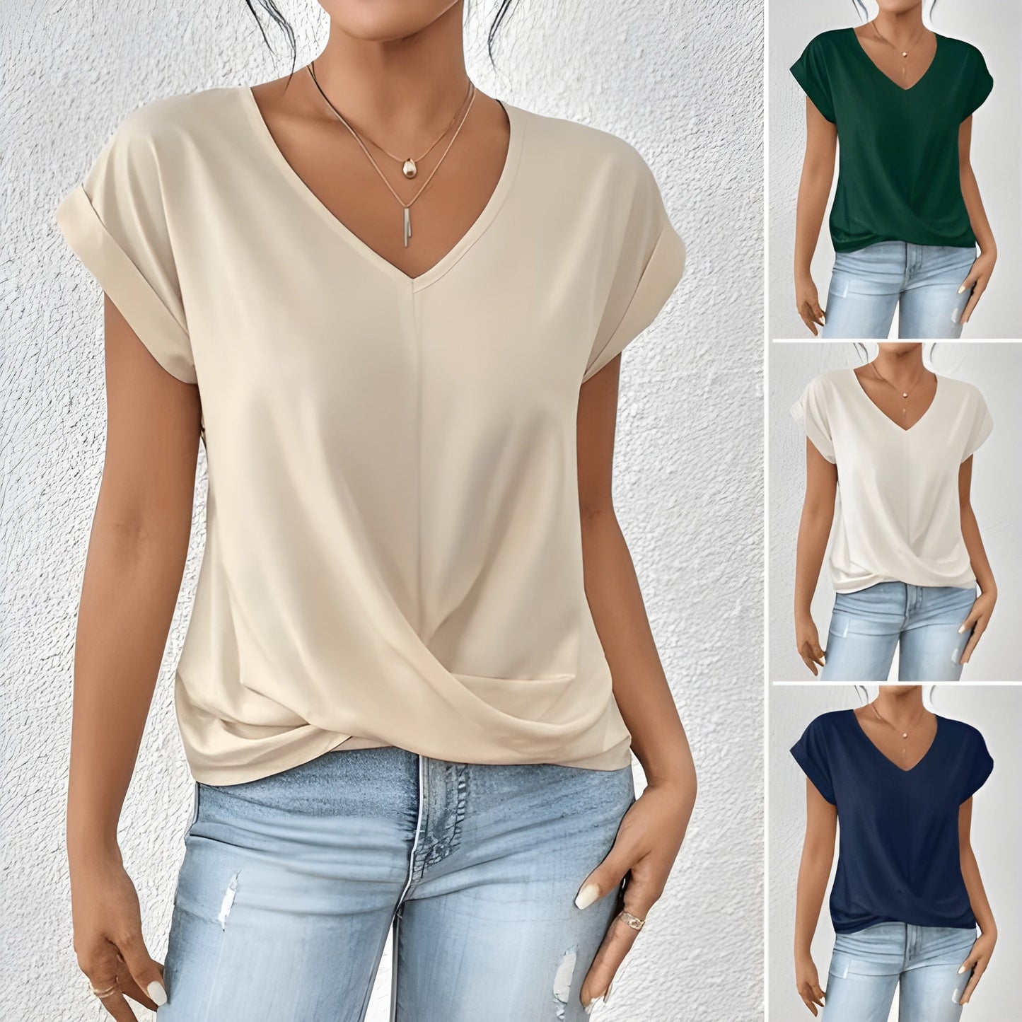 ZIVA Casual T-shirt met V-hals